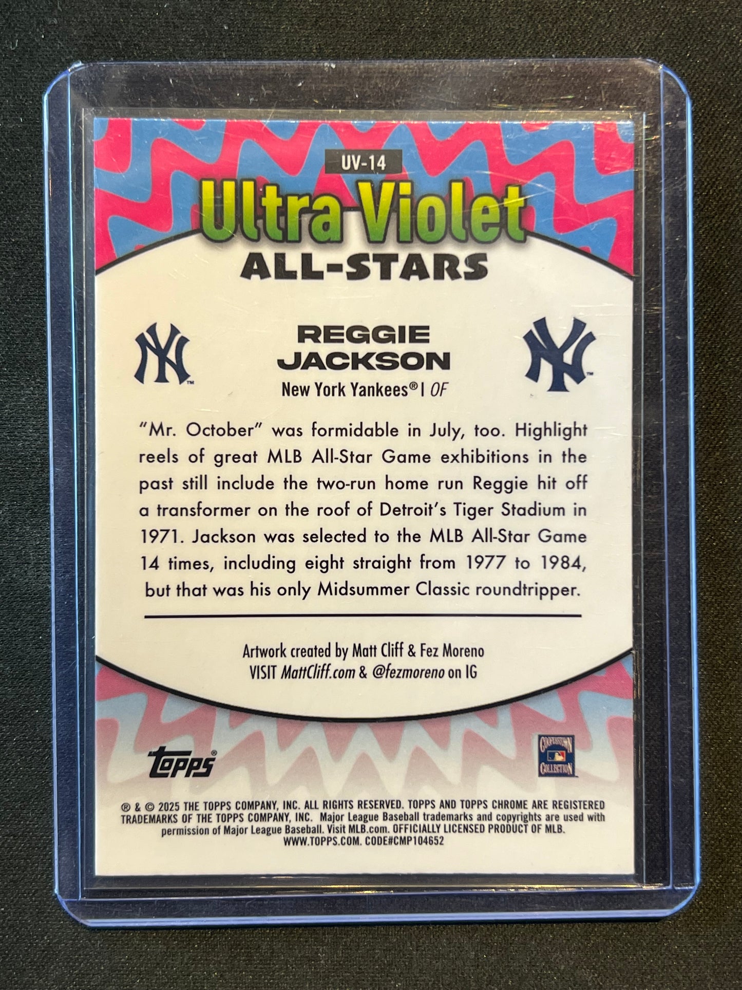 2025 Topps Chrome - Ultraviolet All-Stars Reggie Jackson #UV-14