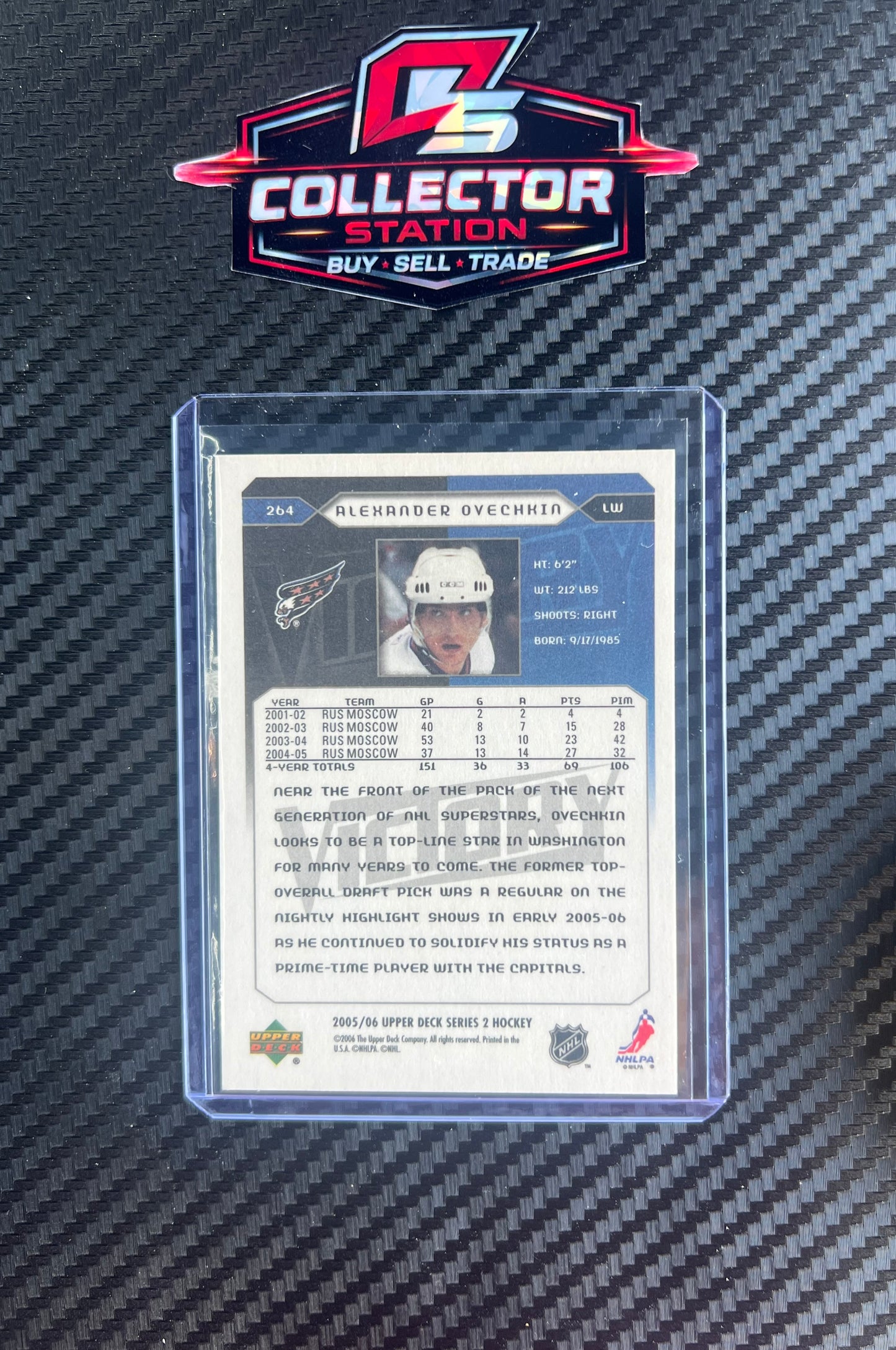 2005-06 Upper Deck Victory Rookies Alexander Ovechkin #264 RC