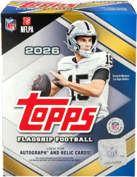 2026 Topps NFL Flagship Football Trading Card Mega Box (Blue Exclusive)