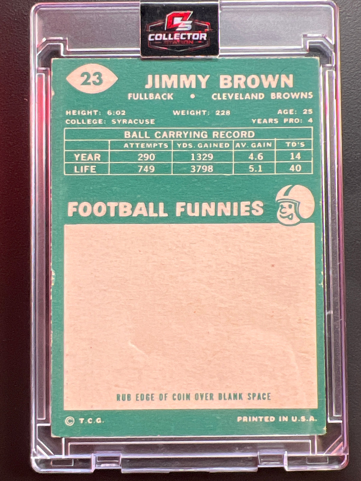 1960 Topps Jim Brown #23 Cleveland Browns HOF