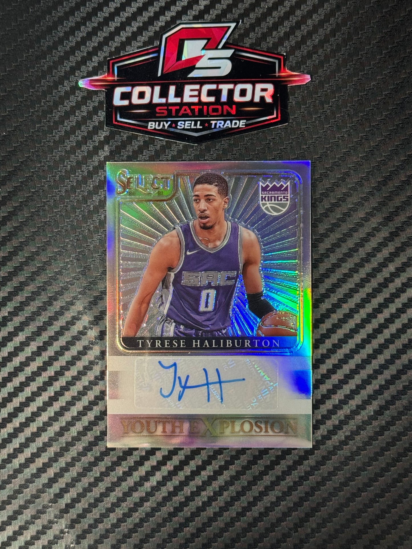 2020-21 Panini Select - Youth Explosion Signatures Tyrese Haliburton RC #YES-THA