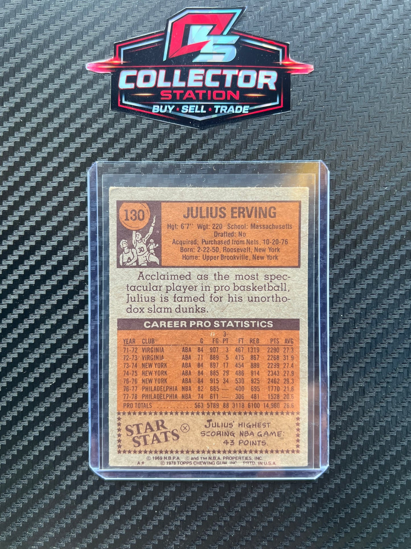 1978-79 Topps #130 Julius Erving