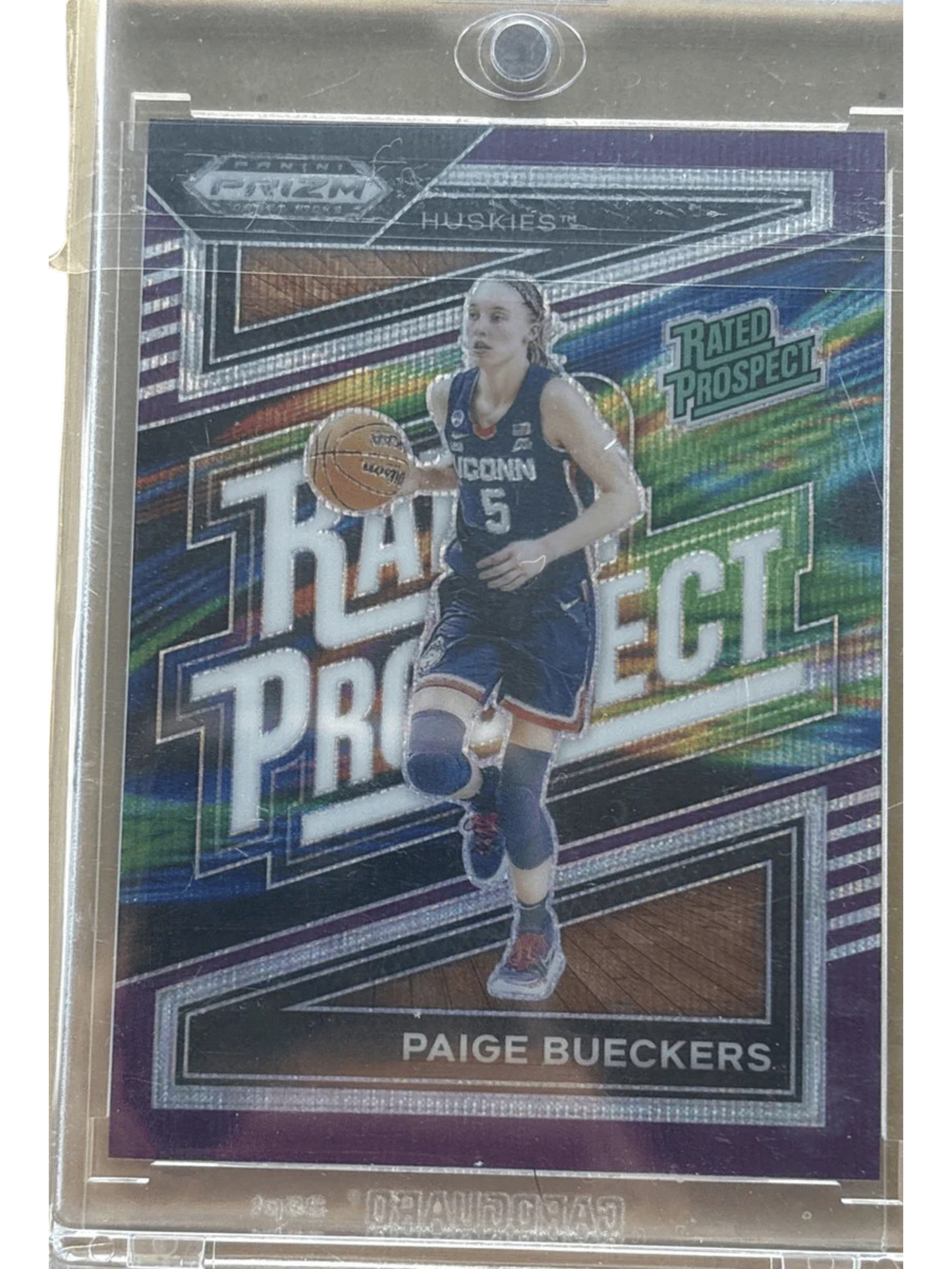 2022 Panini Prizm Paige Bueckers #2 Purple Wave Football Card