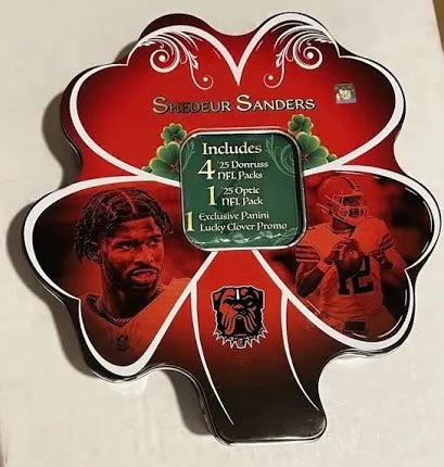 Shedeur Sanders Donruss/Optic Panini Shamrock Lucky Clover Tin