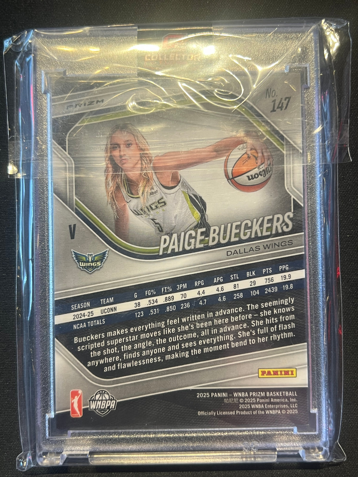 2025 Panini Prizm WNBA - Rookie Variation Paige Bueckers #147 Blue Velocity