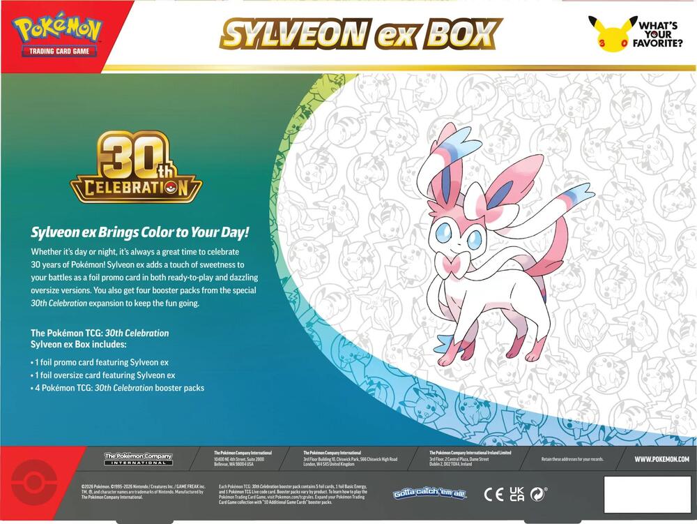 30th Celebration Sylveon ex Box - ME: 30th Celebration (30C) Pokemon