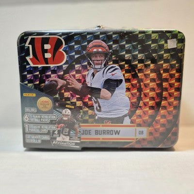 2025 Panini Revolution Joe Burrow Lunch Box Tin Factory Seal - 6 Packs Plus 1 Guaranteed Parallel