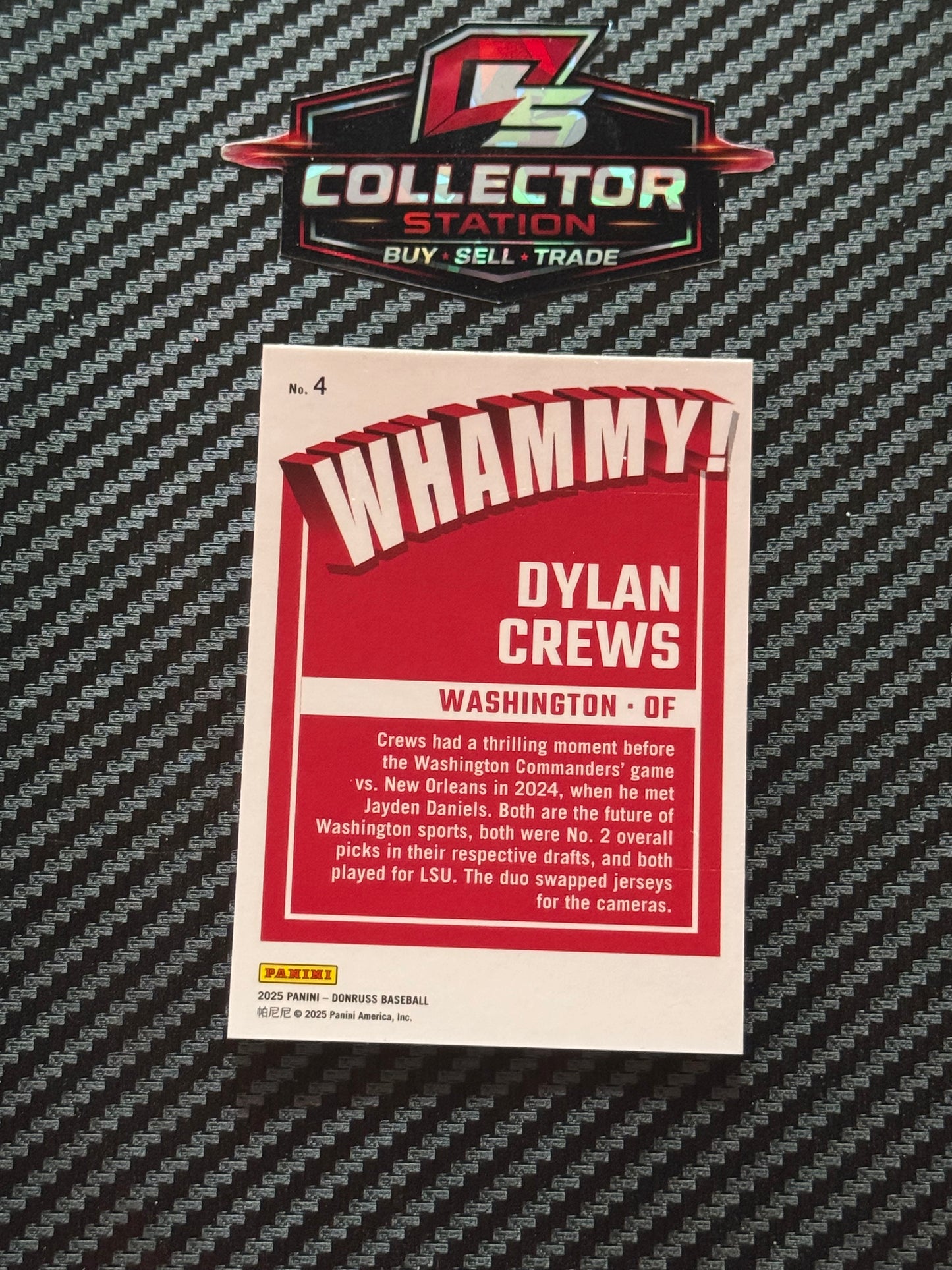 2025 Panini Donruss Dylan Crews Rookie Whammy! #4