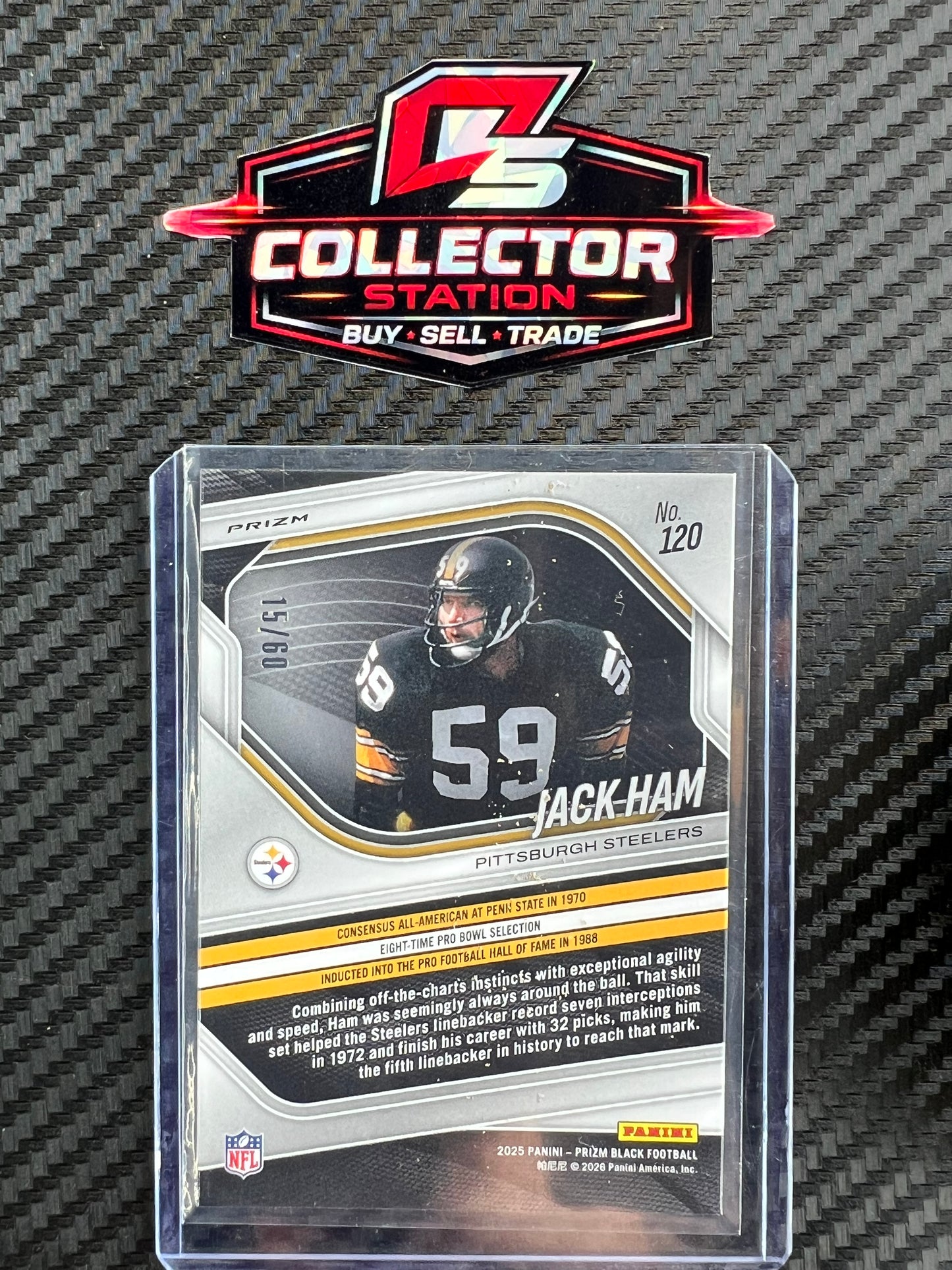 2025 Panini Prizm Black Jack Ham Orange Prizm /60 #120