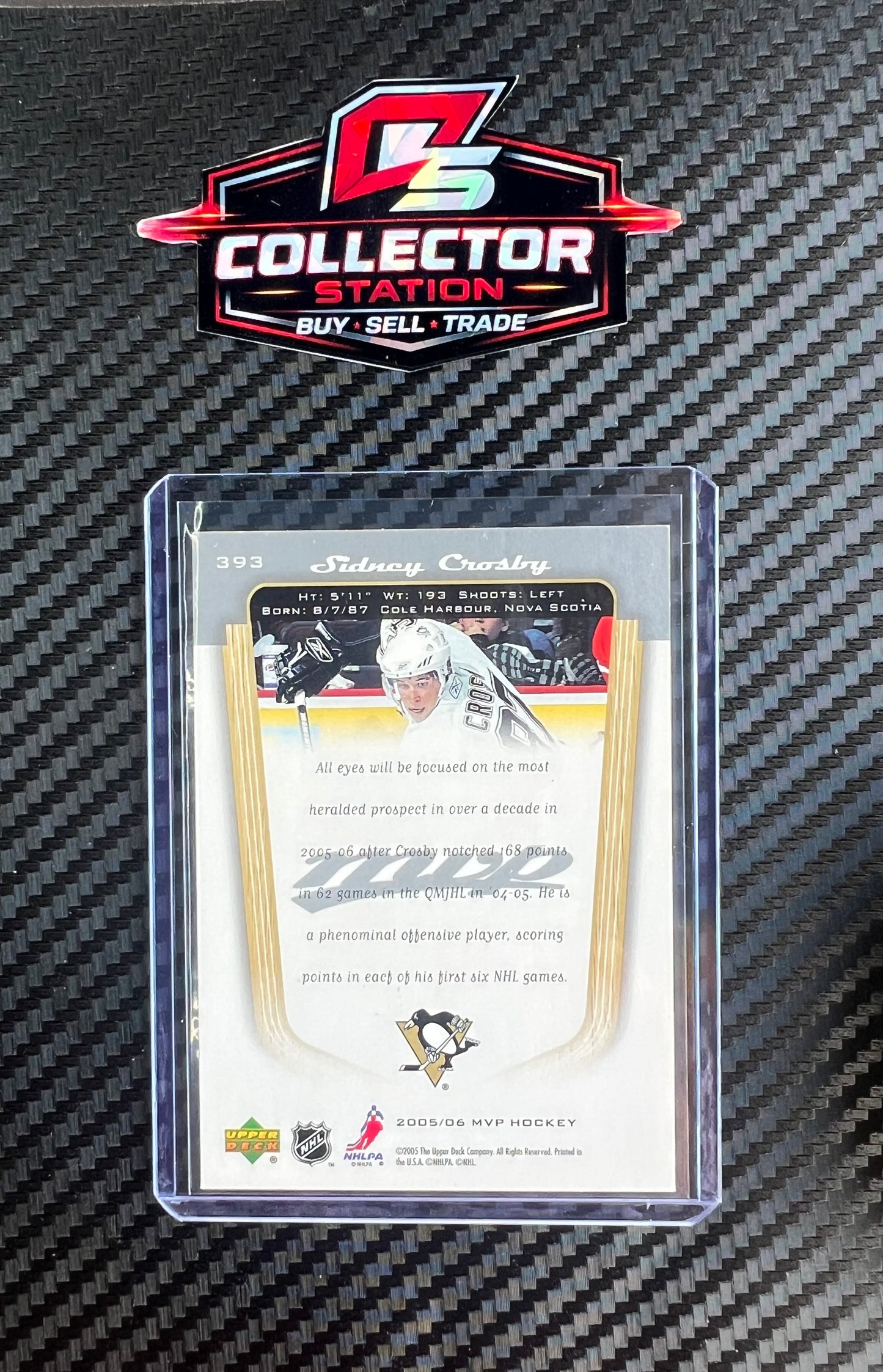 2005-06 Upper Deck MVP Sidney Crosby #393 (RC)