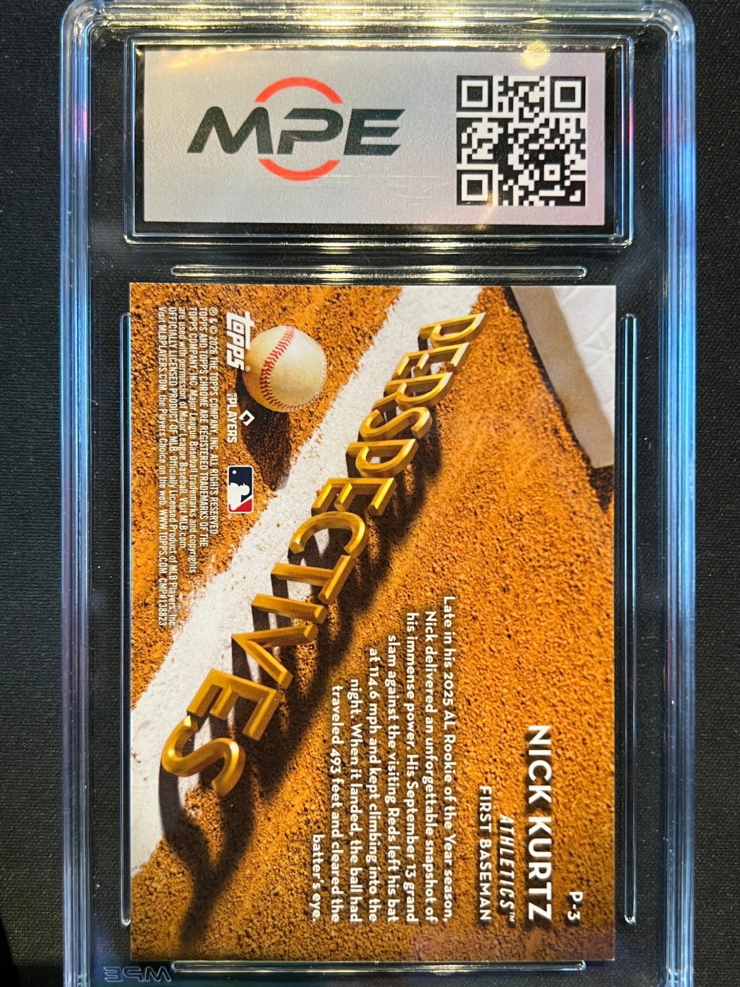 2026 Topps Chrome Baseball - Nick Kurtz Perspectives #P-3 Athletics MPE 10 Gem