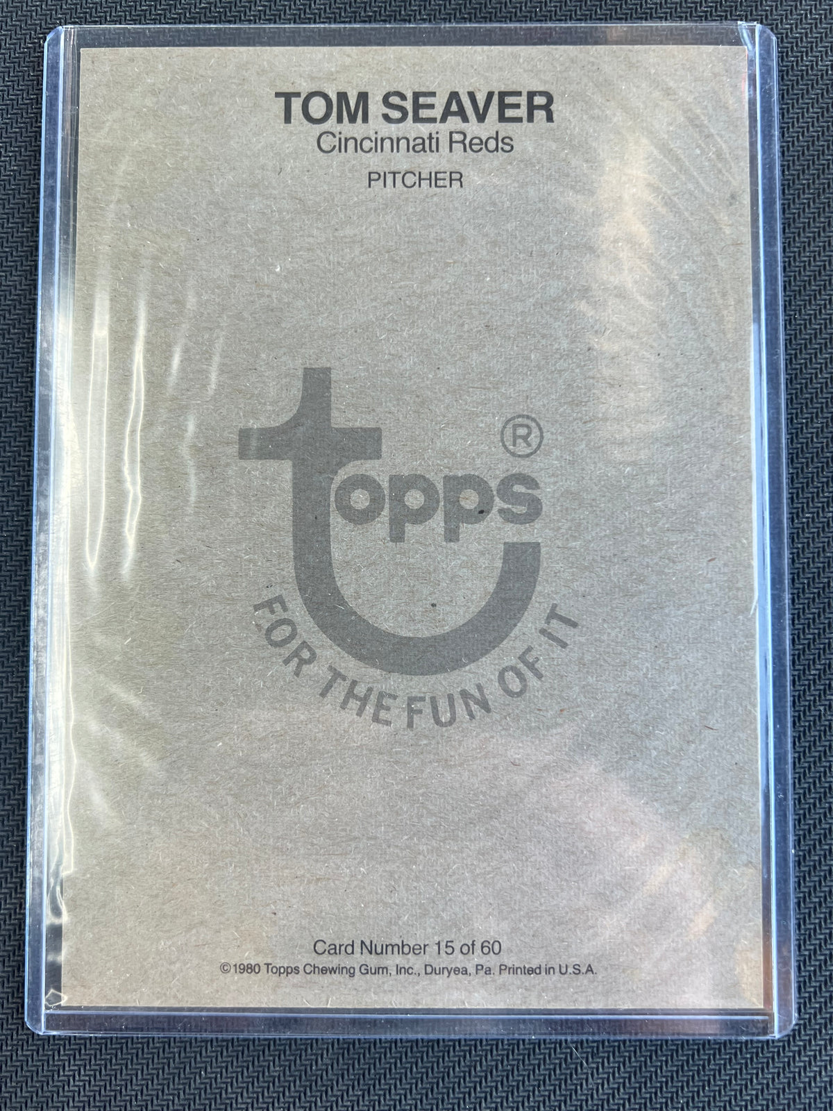 1980 Topps Super - Tom Seaver Gray Back
