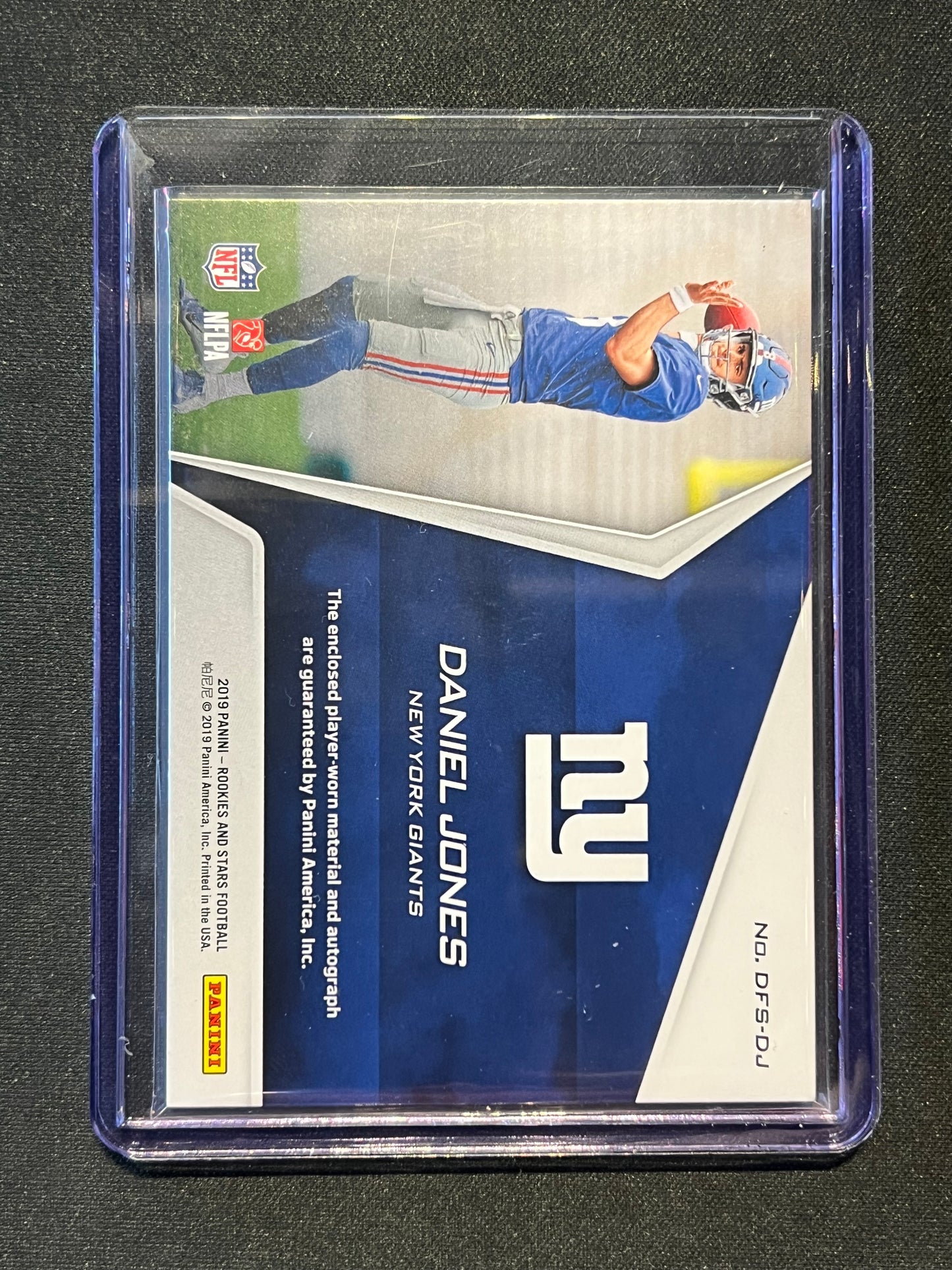 2019 Panini Rookies & Stars Daniel Jones Dress For Success RC Patch Auto 64/75 #DFS-DJ