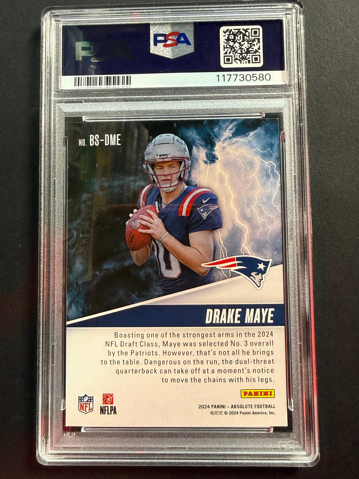 2024 Absolute Drake Maye By Storm #BSDME PSA 8