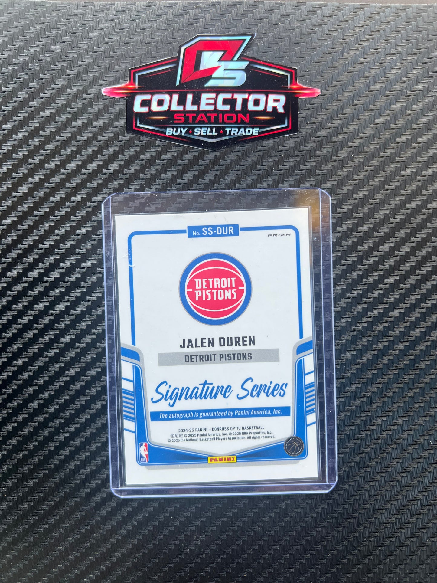 2024-25 Donruss Optic Jalen Duren Holo Signature Series #SS-DUR