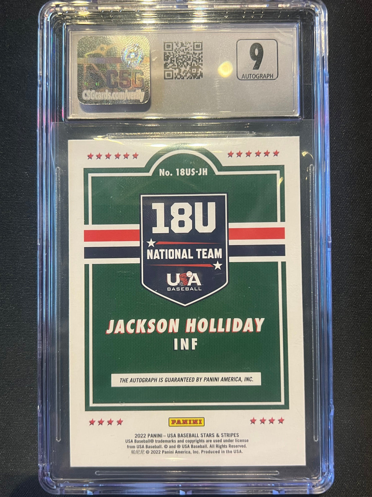 2022 Panini Stars and Stripes 18U Jackson Holiday Blue Auto 89/199