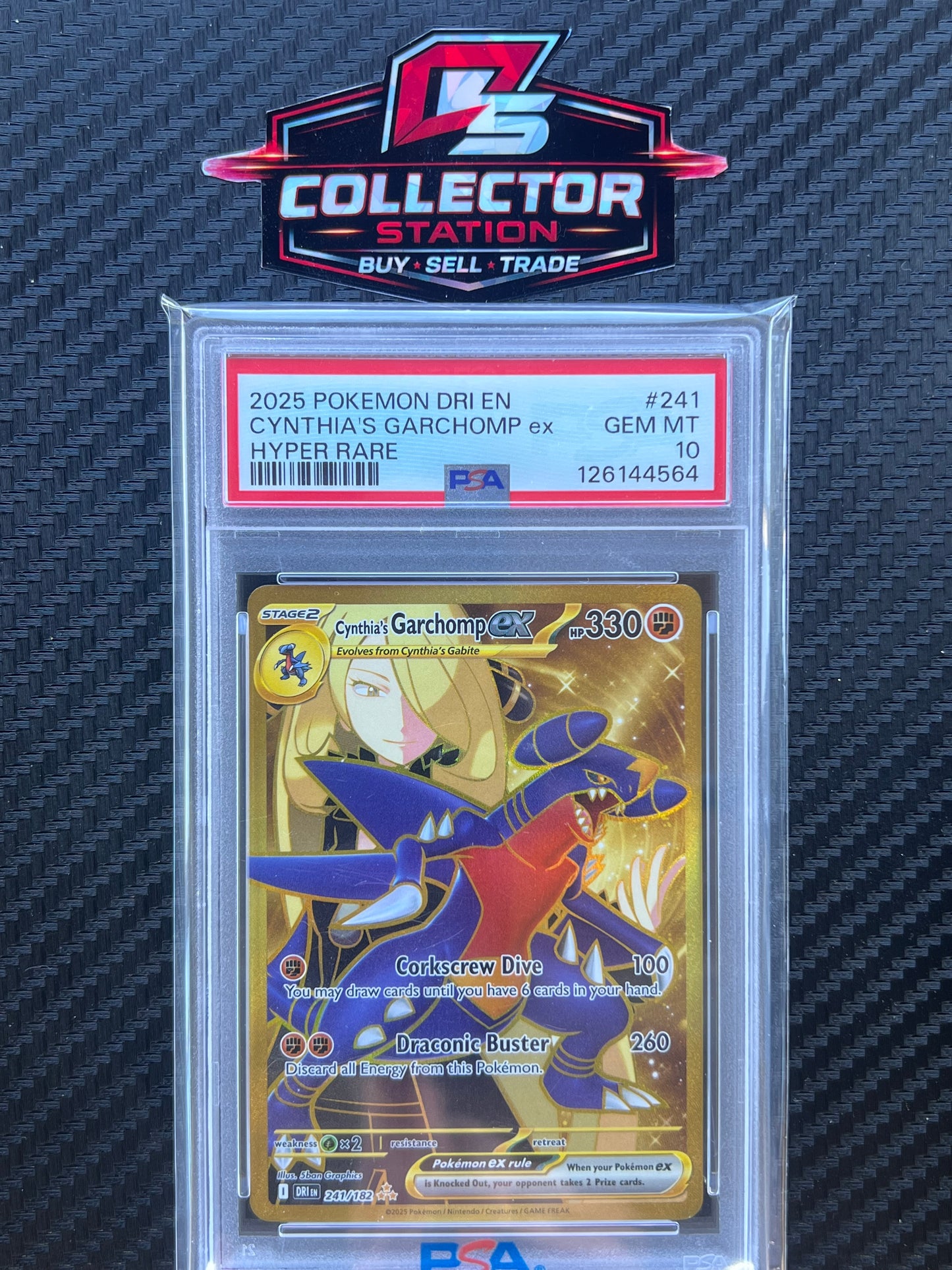 Cynthia's Garchomp ex - 241/182 - SV10: Destined Rivals (DRI) PSA 10