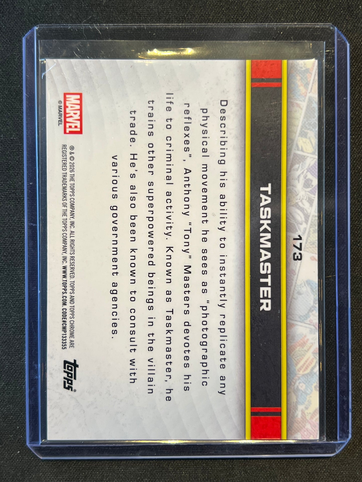 2026 Topps Chrome Marvel Taskmaster Purple Raywave Refractor /75 #173