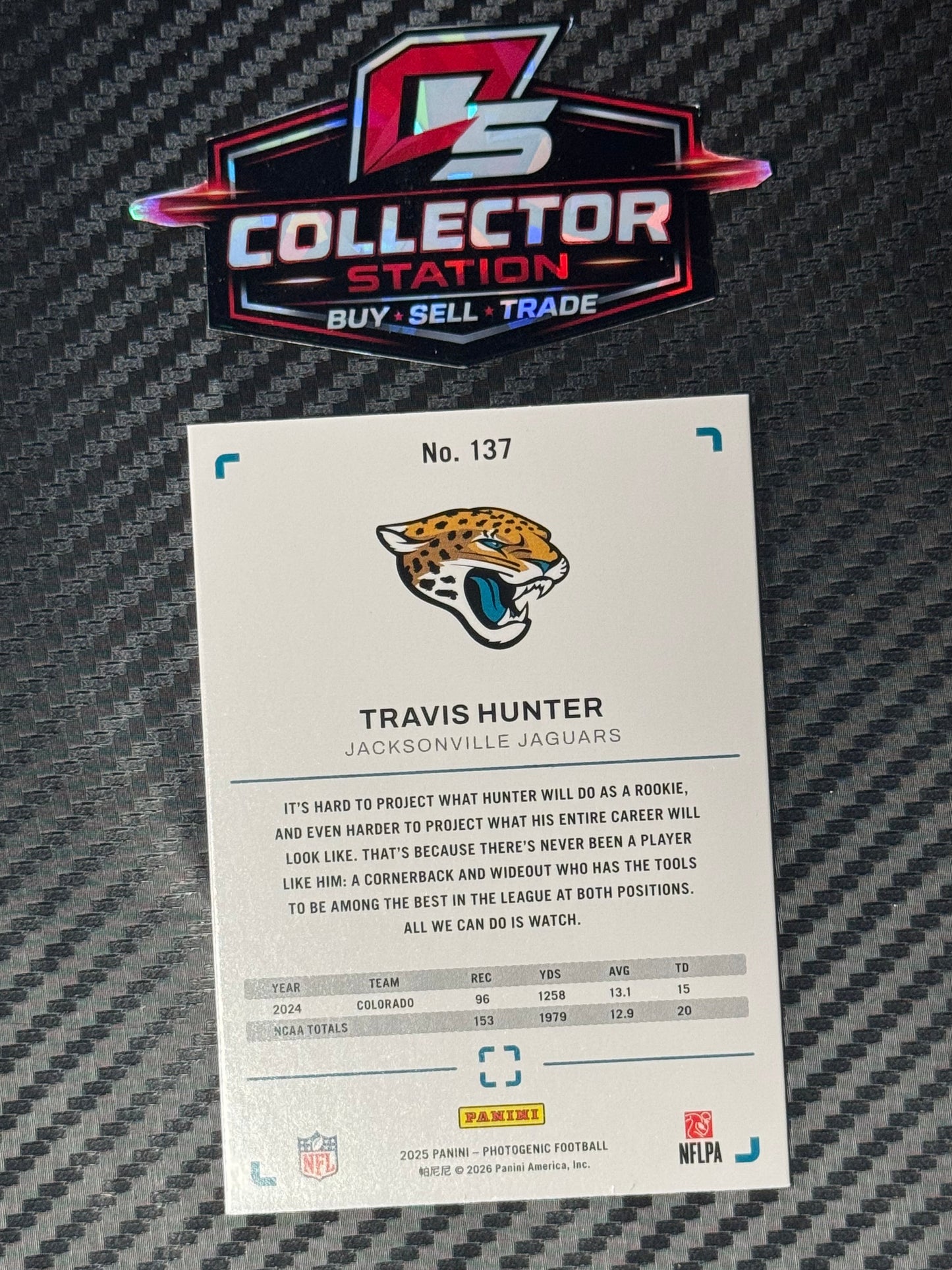 2025 Panini Photogenic Travis Hunter Orange /65 #137