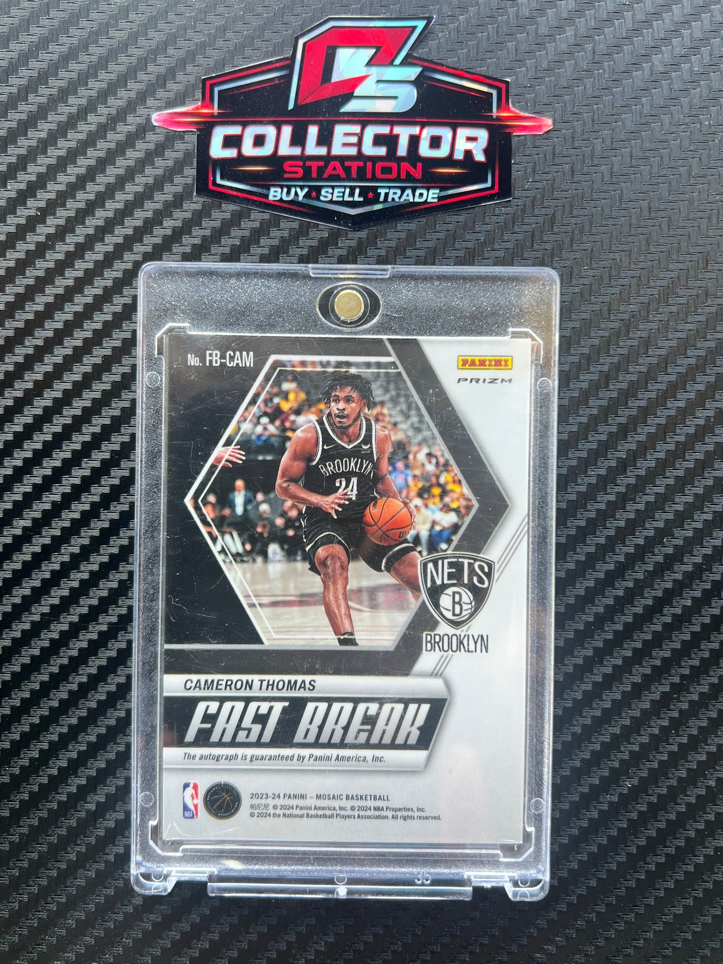 2023-24 Panini Mosaic Autographs Fast Break Cameron Thomas #FB-CAM