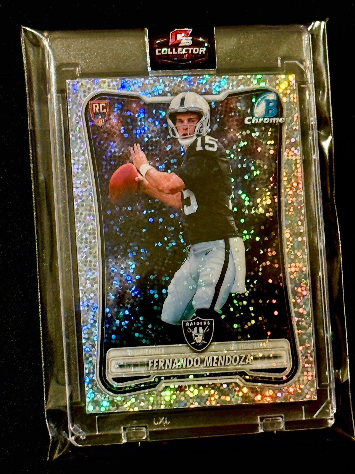 2026 Bowman Football Fernando Mendoza Speckle Refractor BCV-101