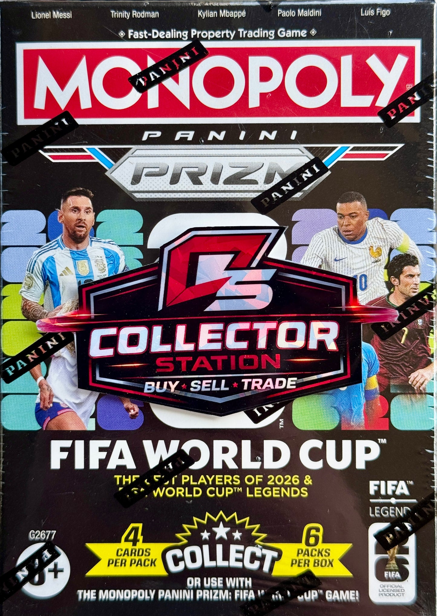 Monopoly Panini Prizm: FIFA World Cup Soccer Trading Cards Booster Box