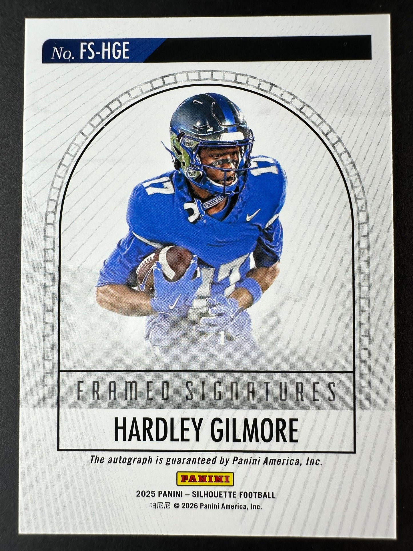 2025 Panini Silhouette Hardley Gilmore Auto /199