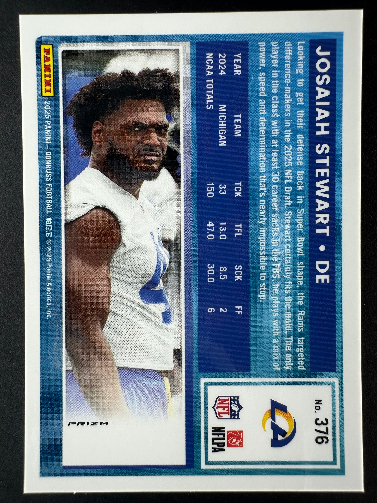 2025-26 Panini Donruss Optic Josaiah Stewart Football Emoji SP