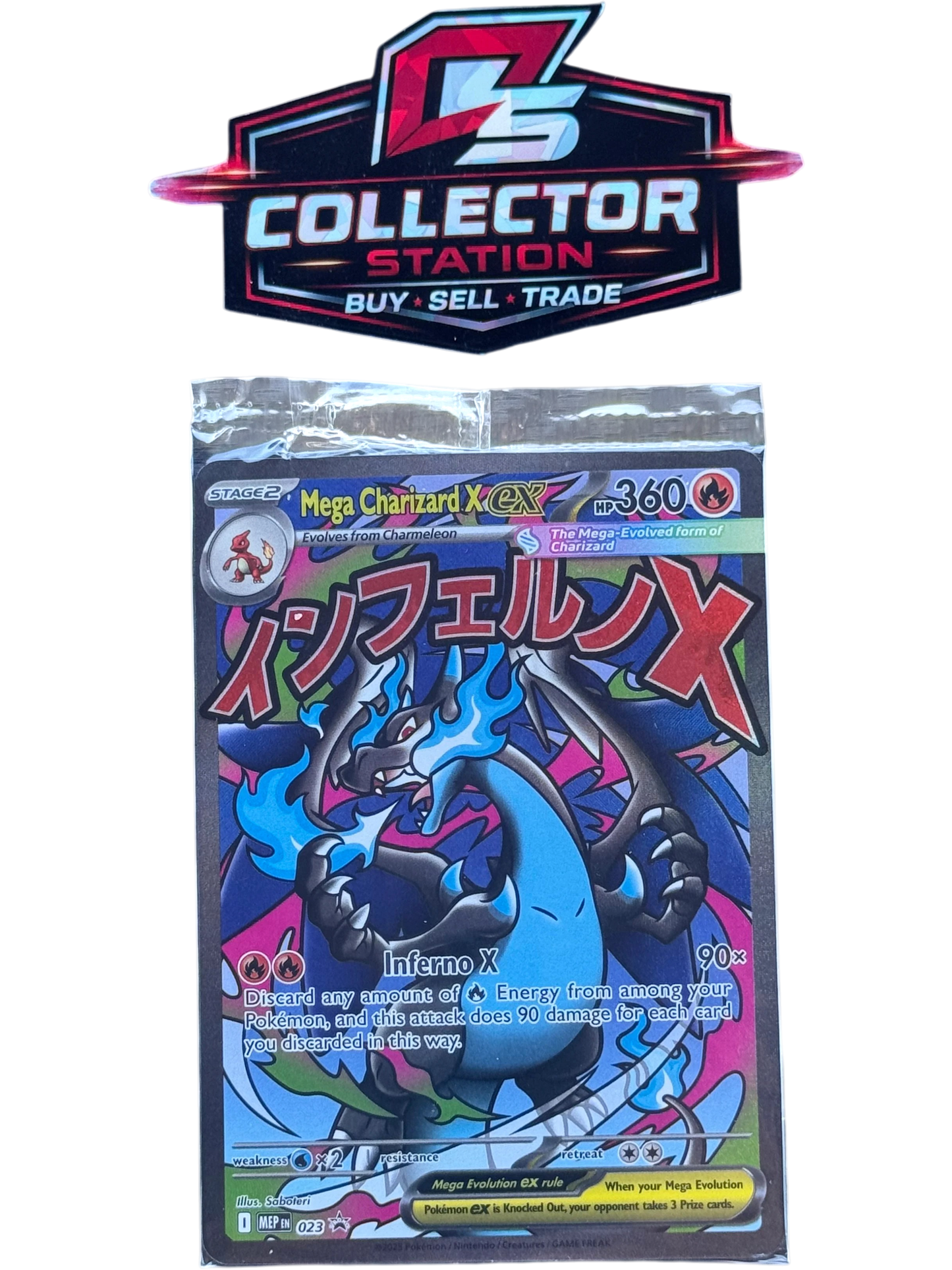 Mega Charizard X ex - 023 - ME: Mega Evolution Promo (MEP) Sealed — normalized