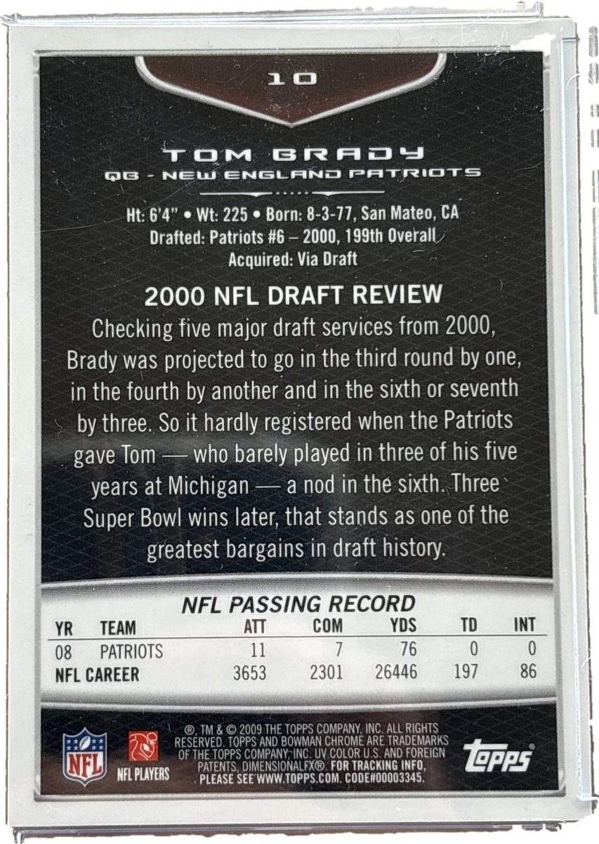 Bowman 2009 Chrome Tom Brady #10