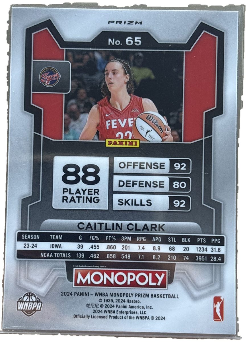 Panini 2024 Prizm Caitlin Clark Free Parking Cracked Ice RC