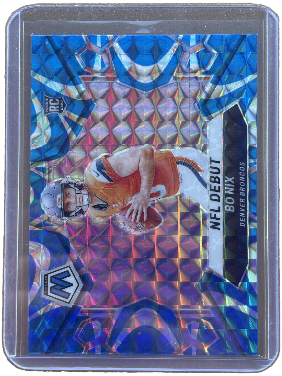 Panini 2024 Mosaic Bo Nix #271 Reactive Blue RC