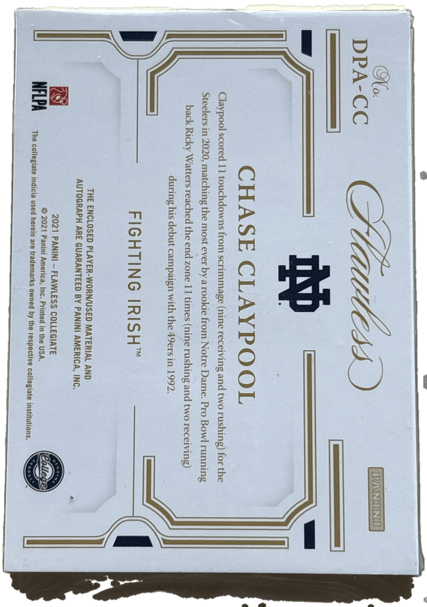 Panini 2021 Flawless Chase Claypool #DPA-CC /15