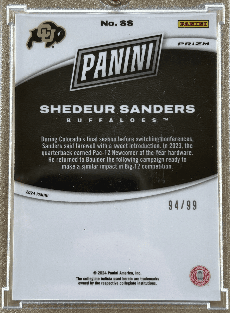 Panini 2024 Prizm Shedeur Sanders #SS Splash of Color /99 SSP