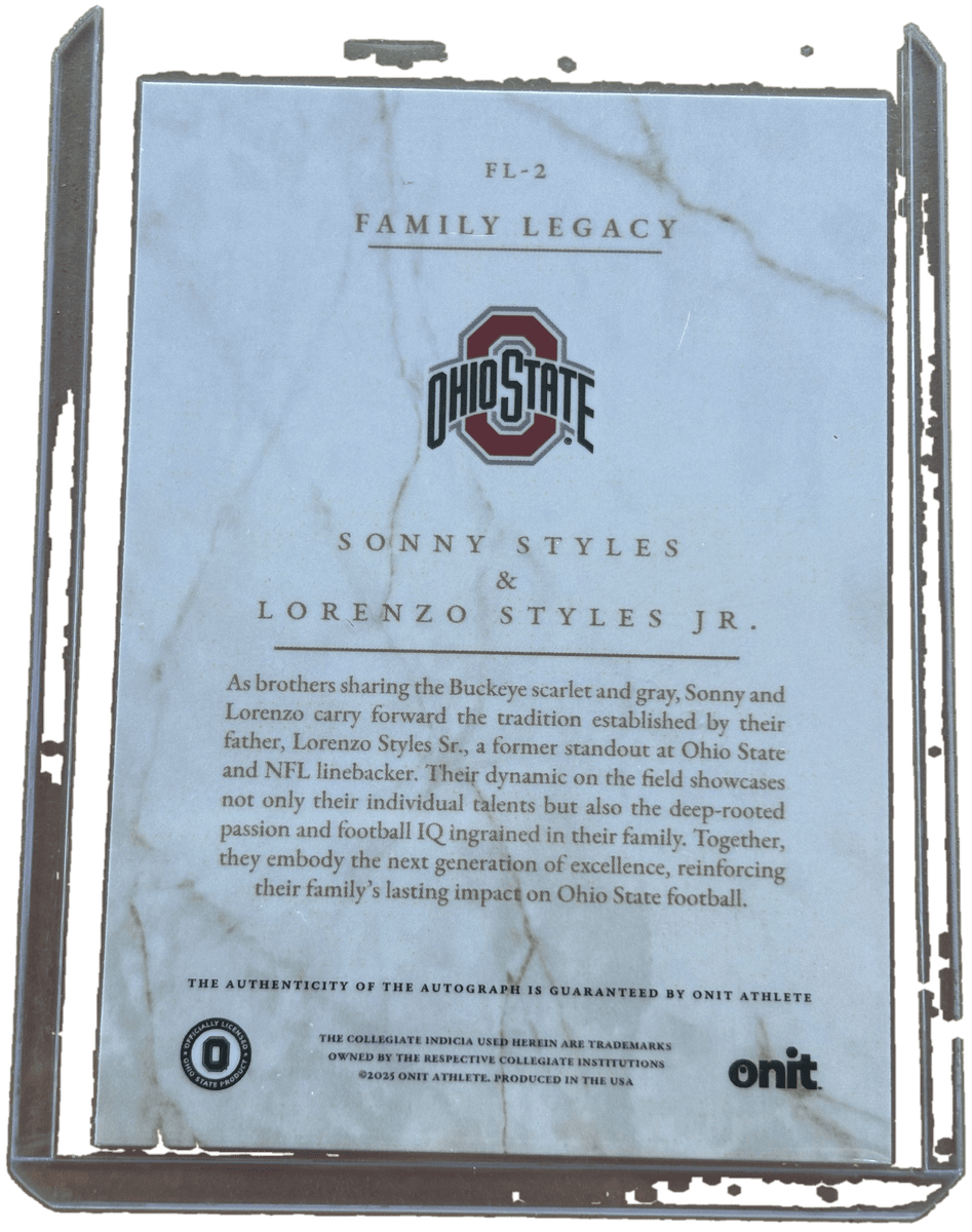 Onit 2024 Signature Series Lorenzo Styles Jr. & Sonny Styles /100 #FL-2