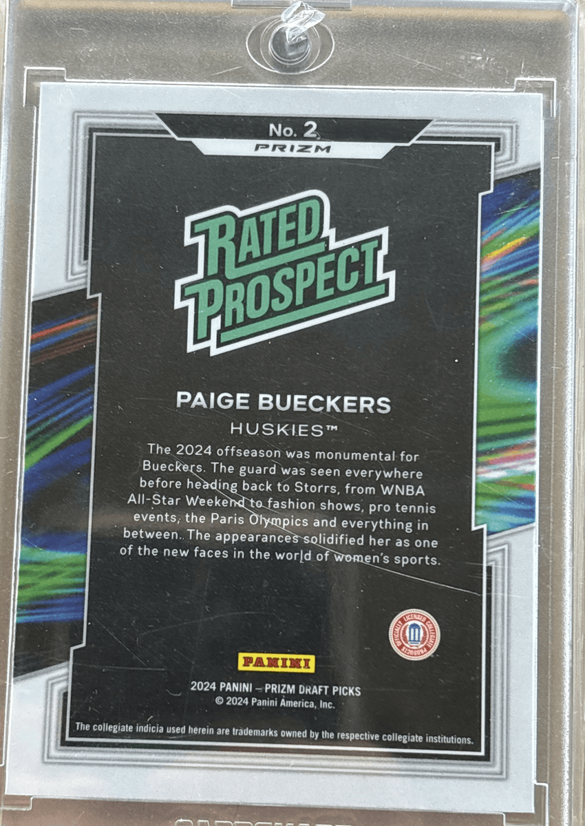 2022 Panini Prizm Paige Bueckers #2 Purple Wave Football Card