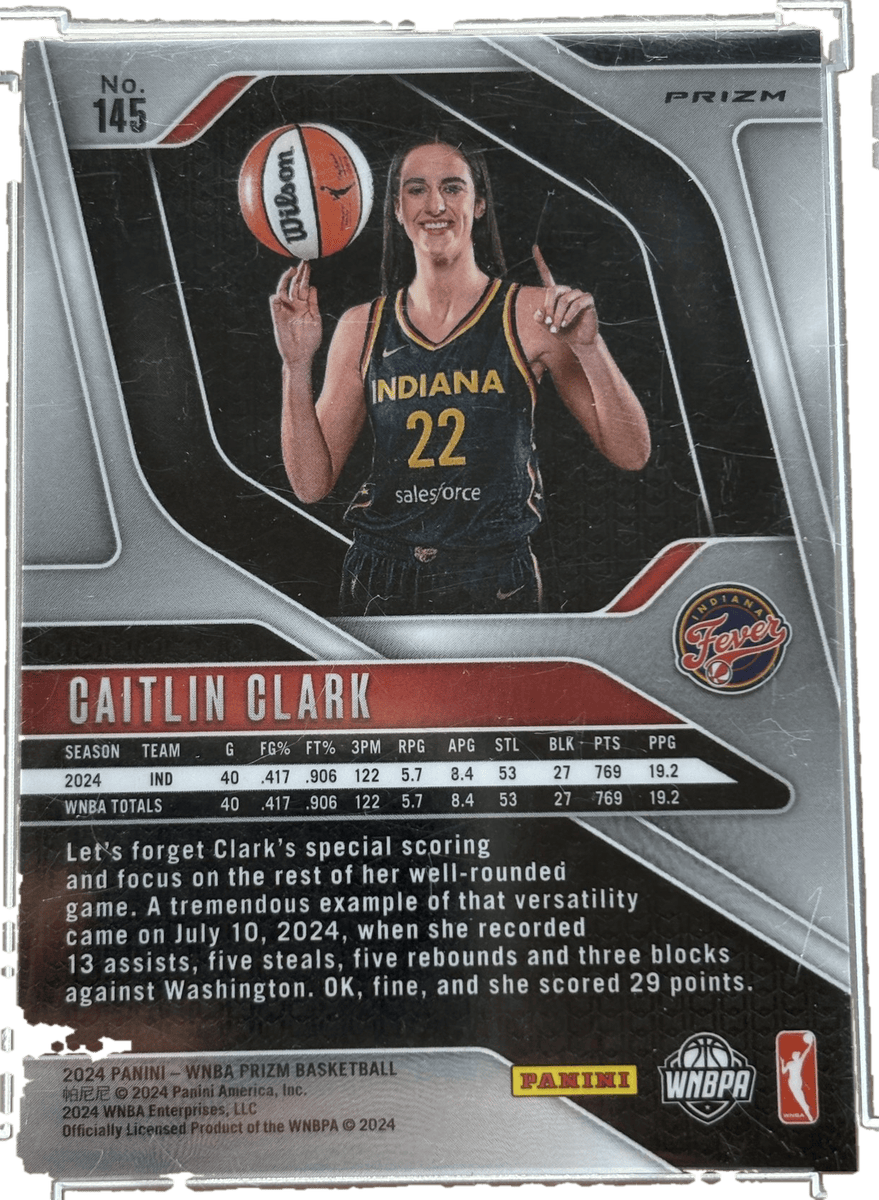 Panini 2024 Orange Ice Prizm Caitlin Clark #145