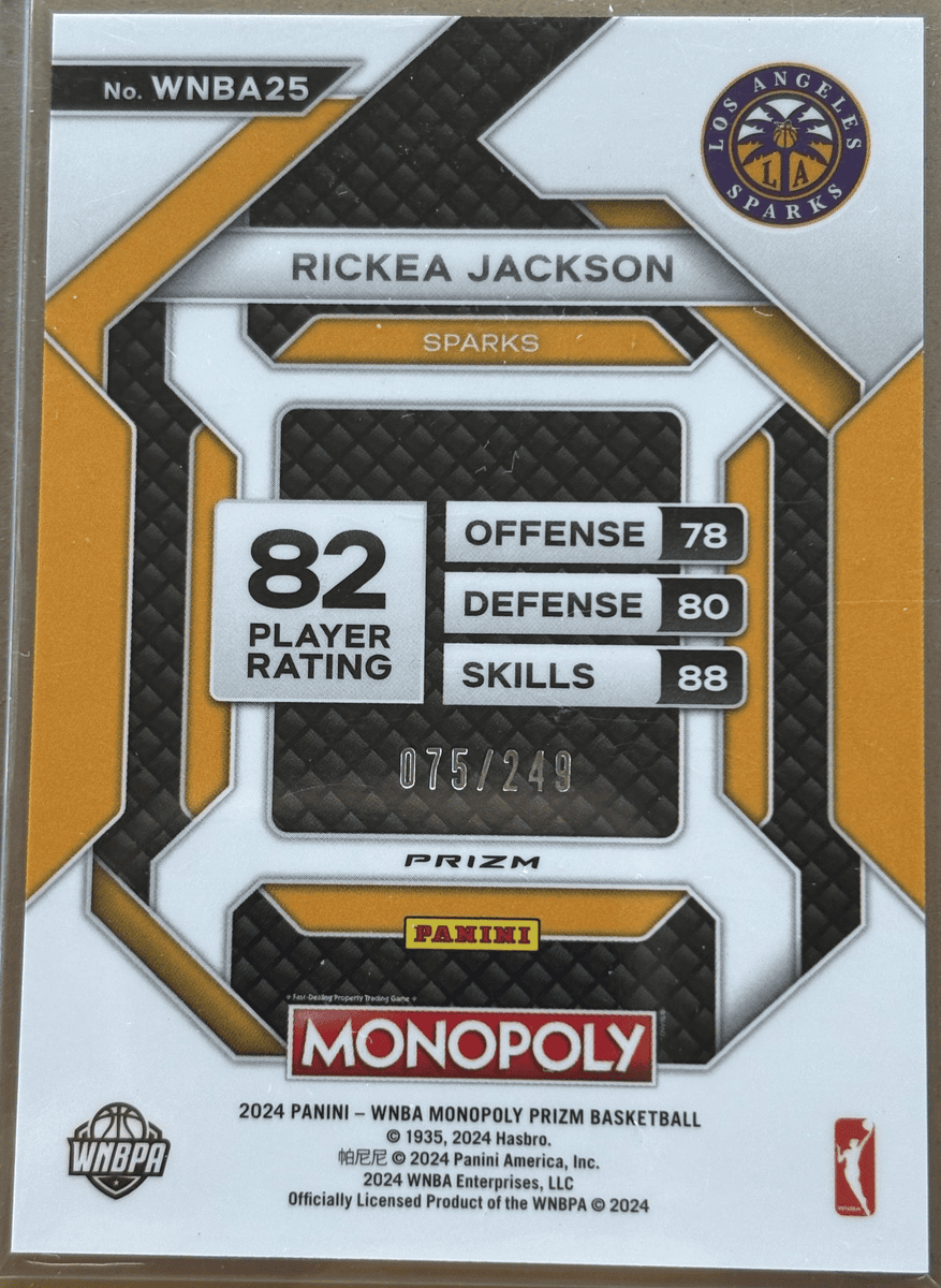 Panini 2024 Brown Prizm /249 Rickea Jackson #WNBA25 RC