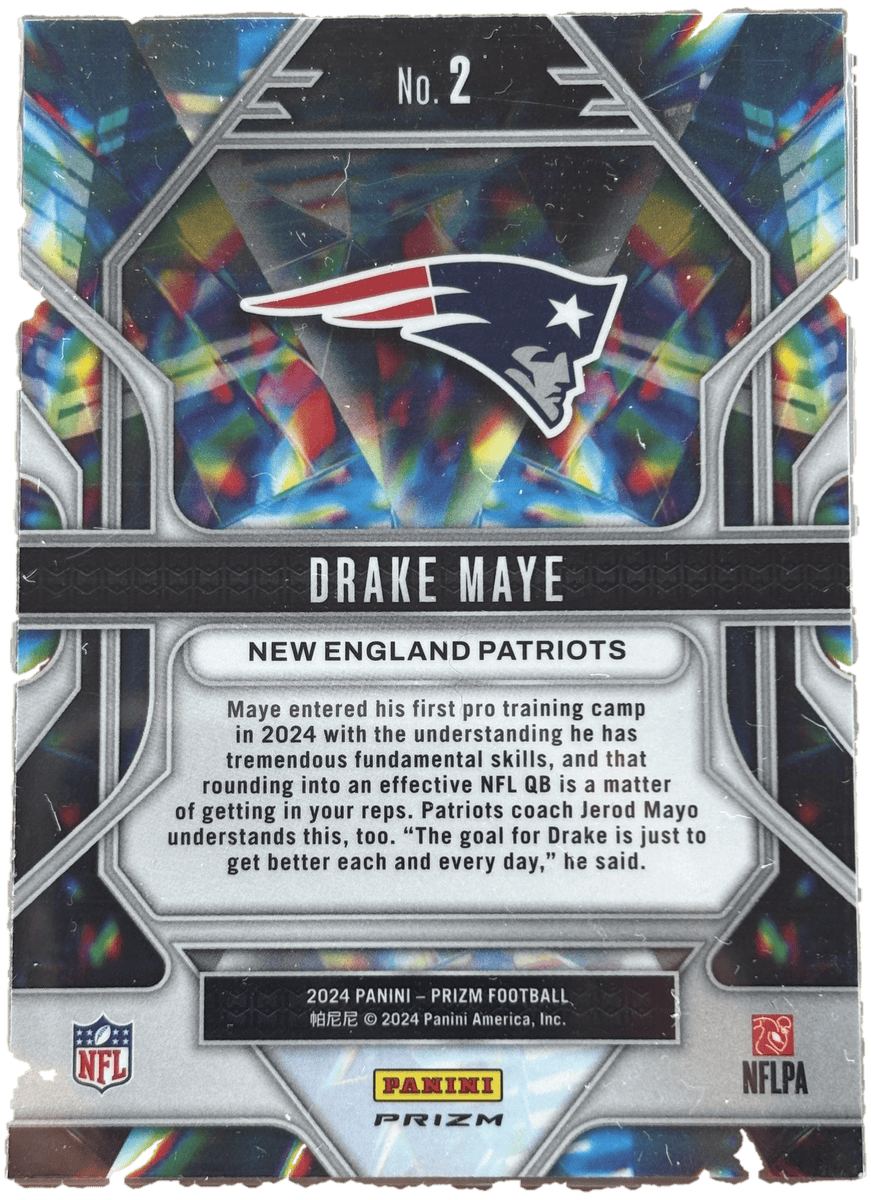 Panini 2024 Green Prizm Prismatic Drake Maye #2 RC