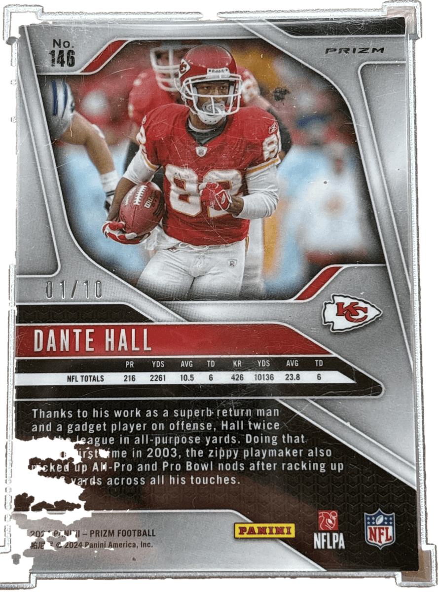 2024 Panini Prizm Dante Hall #146 Green Football Card