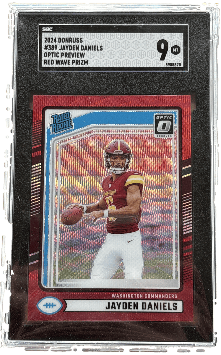 Panini 2024 Optic Preview Red Wave Jayden Daniels #389 - SGC 9