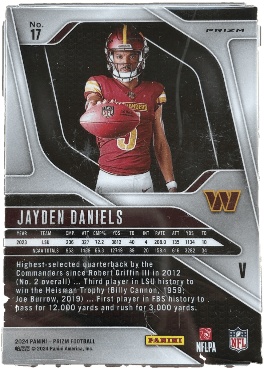 Panini 2024 Prizm Jayden Daniels #17 Silver Variation RC