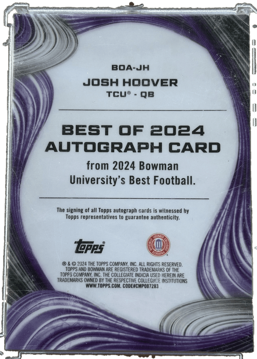Topps 2024 Bowman U Best Josh Hoover Auto /25 #35