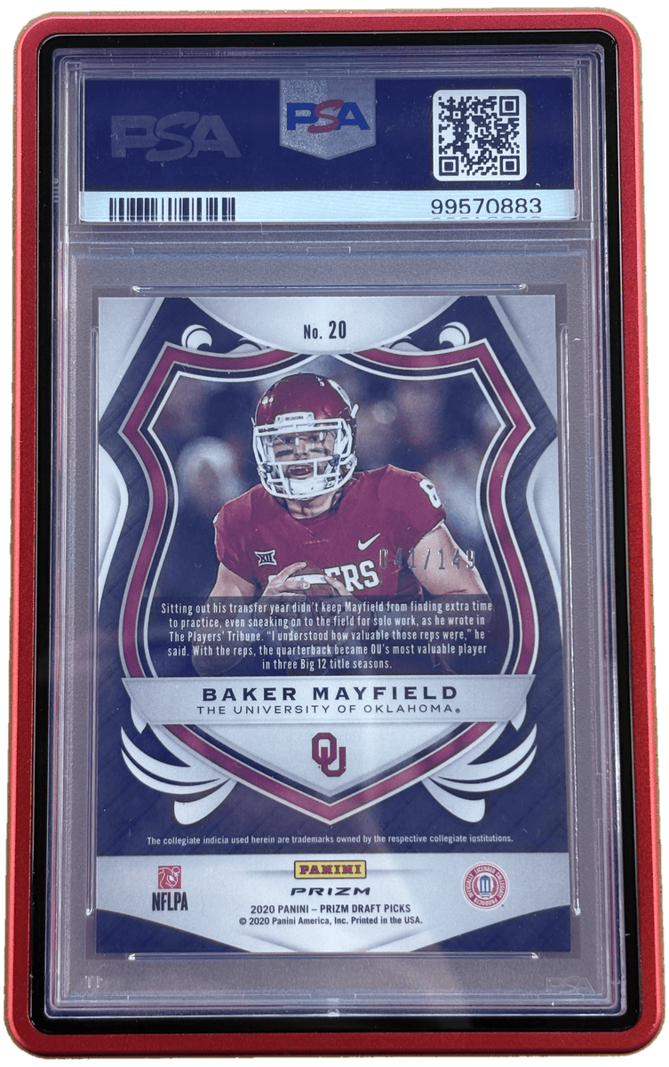 Panini 2020 Prizm DraftPicks Baker Mayfield #20 Neon Orange Prizm /149