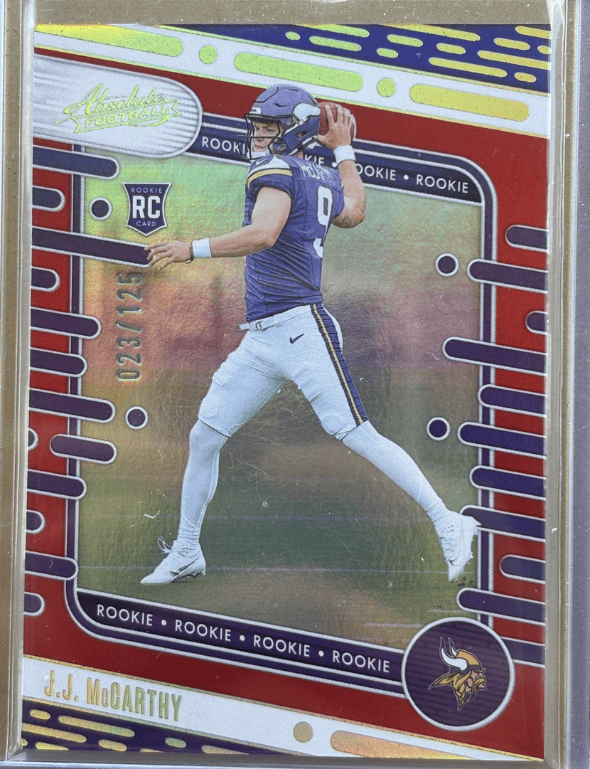 Panini 2024 Absolute Red Spectrum /125 J.J. McCarthy #110 RC