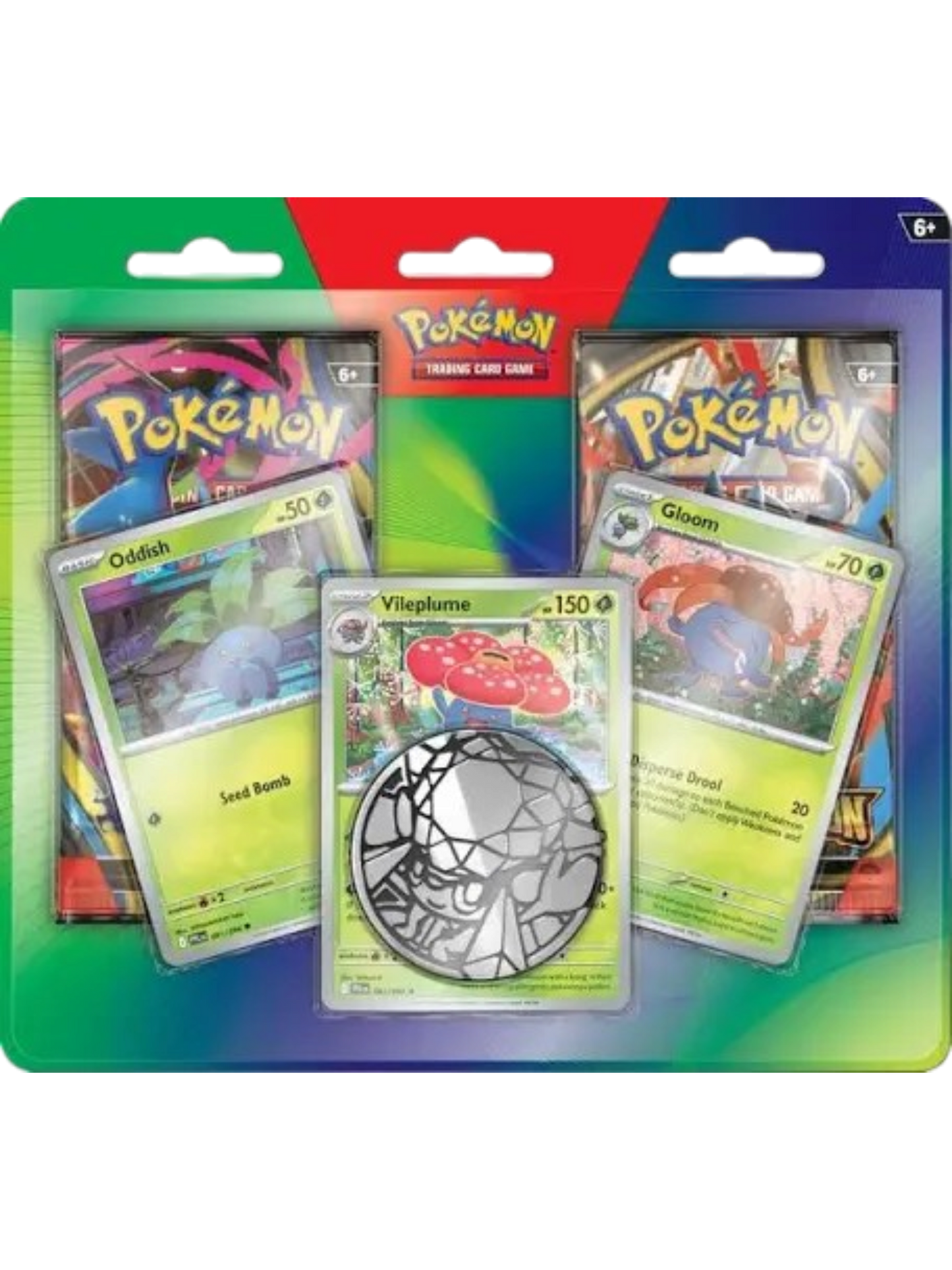 Pokémon Mega Evolution + Phantasmal Flames 2 Pack Blister (Oddish, Gloom, & Vileplume)