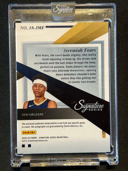2025-26 Panini Signature Series Jeremiah Fears Rookie Patch Auto 21/25 #JA-JMF