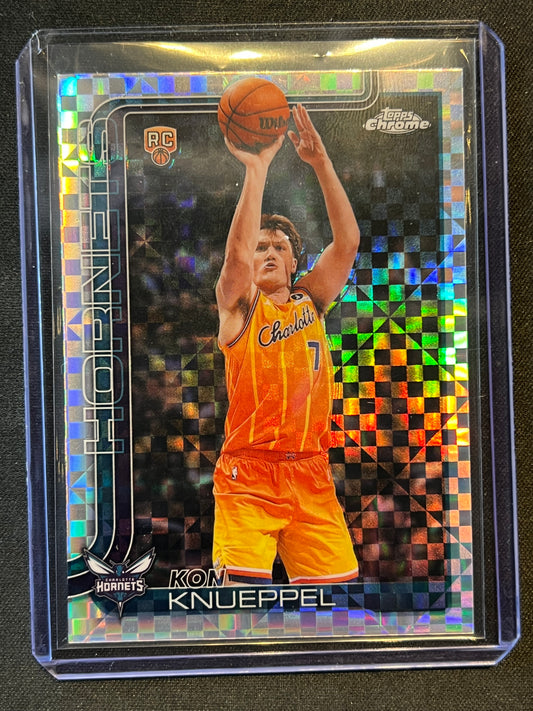 2025-26 Topps Chrome Update Kon Knueppel X Fractor Refractor #154 Rookie