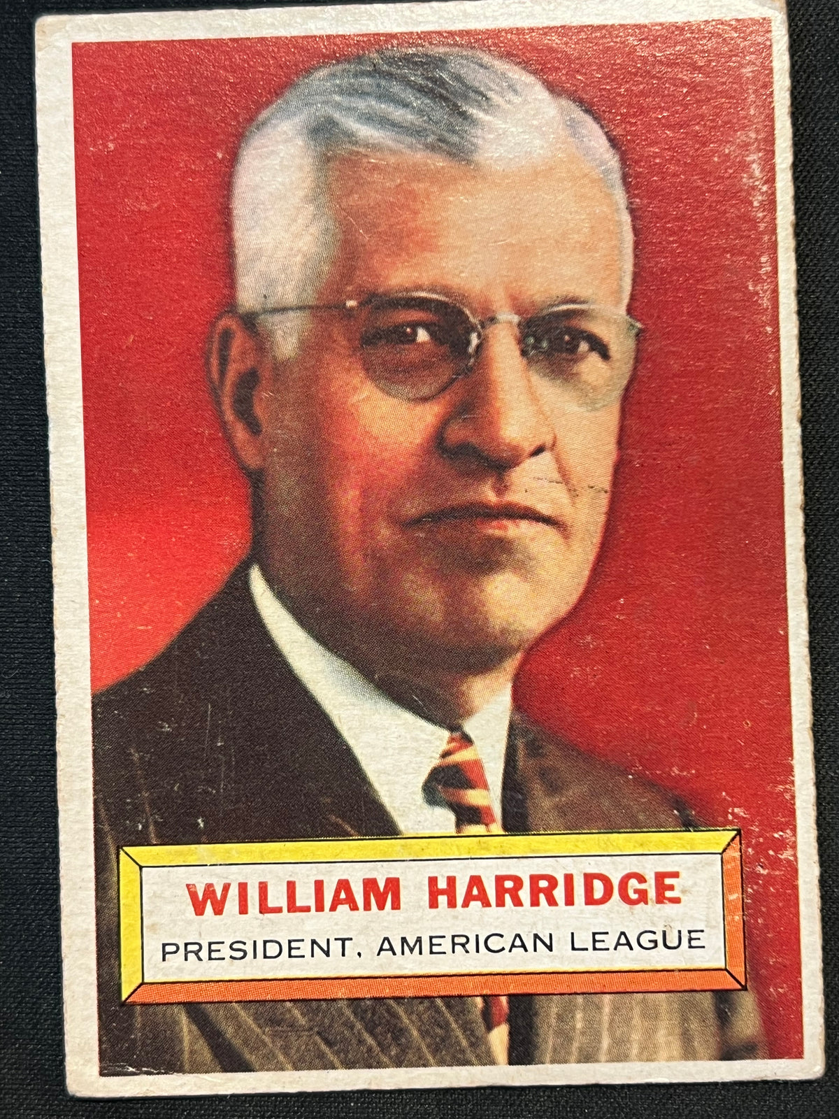 1956 Topps William Harridge #1 White Back (RC)
