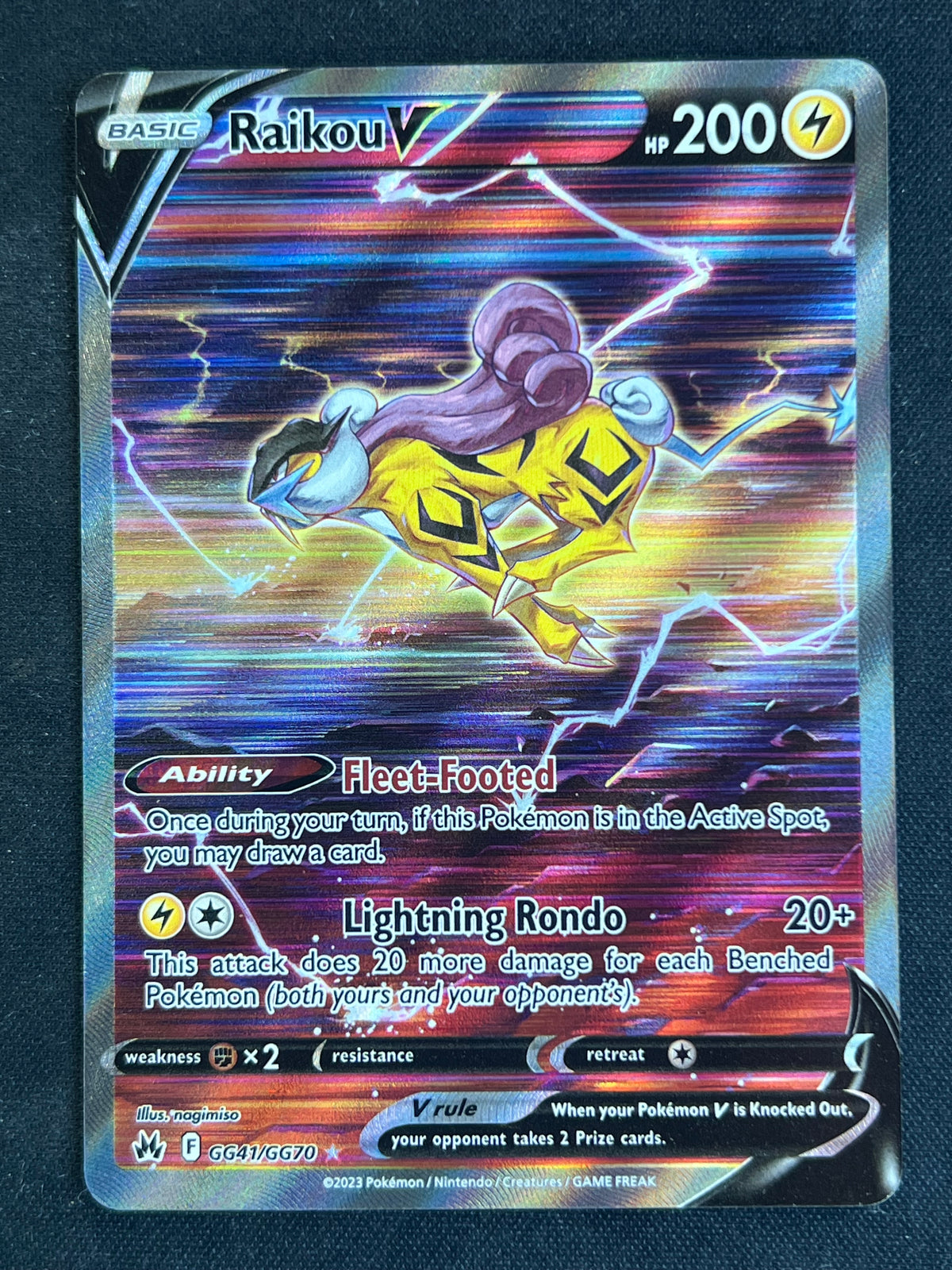 Raikou V - SWSH: Crown Zenith: Galarian Gallery (CRZ:GG) NM Pokemon